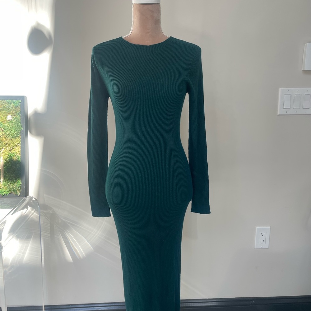 Escada Sport silk knit dress with a bit of sparkle.  2 tone knit.